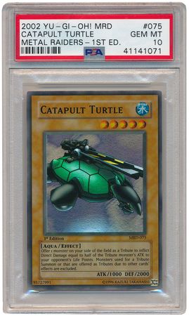 Catapult Turtle MRD 075 PSA Gem Mint 10 Super Rare 1st Edition MRD 1071 Metal Raiders MRD Singles Catapult Turtle MRD 075 PSA Gem Mint 10 Super Rare 1st Edition MRD 1071 Metal Raiders MRD Singles