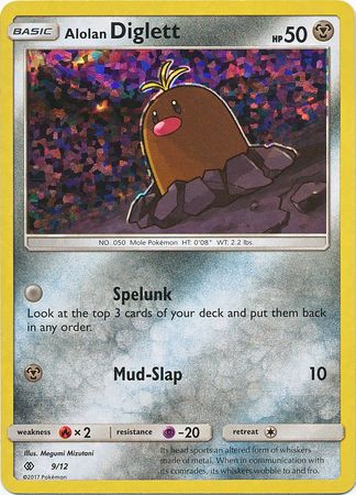 Alolan Diglett 9 12 McDonald s Holo Promo Alolan Diglett 9 12 McDonald s Holo Promo