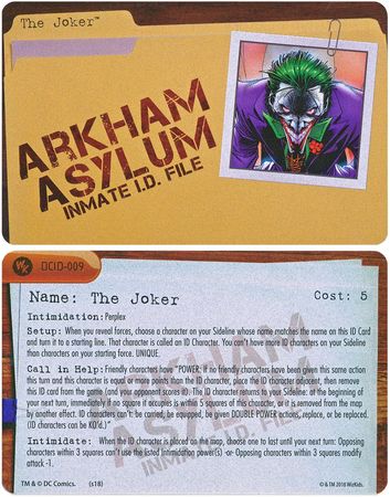 The Joker DCID 009 Limited Edition ID Card 2018 Convention Exclusive DC Heroclix Heroclix 2018 Convention Exclusives The Joker DCID 009 Limited Edition ID Card 2018 Convention Exclusive DC Heroclix Heroclix 2018 Convention Exclusives