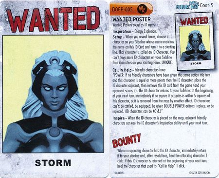 Storm Wanted Poster DOFP 005 Limited Edition ID Card Heroclix WizKids Promos Storm Wanted Poster DOFP 005 Limited Edition ID Card Heroclix WizKids Promos
