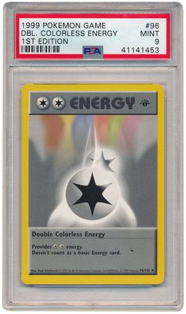 Double Colorless Energy 96 102 PSA Mint 9 Uncommon 1st Edition Base Set 1453 Base Set 1st Edition Singles Double Colorless Energy 96 102 PSA Mint 9 Uncommon 1st Edition Base Set 1453 Base Set 1st Edition Singles