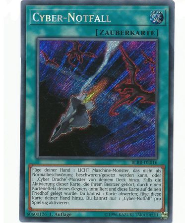 Cyber Notfall BLRR DE016 Secret Rare 1st Edition German Yugioh Cards Cyber Notfall BLRR DE016 Secret Rare 1st Edition German Yugioh Cards