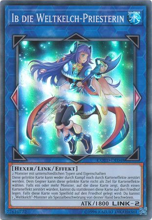 Ib Die Weltkelch Priesterin COTD DE048 Super Rare Unlimited German Yugioh Cards Ib Die Weltkelch Priesterin COTD DE048 Super Rare Unlimited German Yugioh Cards