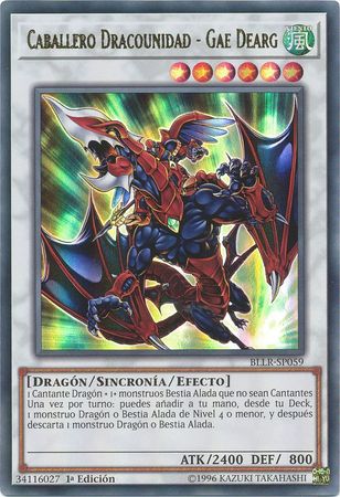Caballero Dracounidad Gae Dearg BLLR SP059 Ultra Rare 1st Edition Spanish Yugioh Cards Caballero Dracounidad Gae Dearg BLLR SP059 Ultra Rare 1st Edition Spanish Yugioh Cards