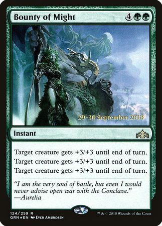 Bounty of Might 124 259 GRN Pre Release Foil Promo Magic The Gathering Promo Cards Bounty of Might 124 259 GRN Pre Release Foil Promo Magic The Gathering Promo Cards