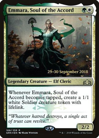 Emmara Soul of the Accord 168 259 GRN Pre Release Foil Promo Magic The Gathering Promo Cards Emmara Soul of the Accord 168 259 GRN Pre Release Foil Promo Magic The Gathering Promo Cards