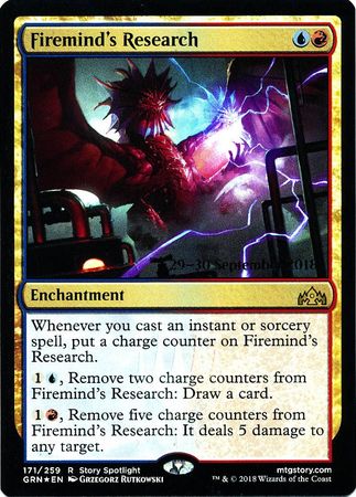 Firemind s Research 171 259 GRN Prerelease Foil Promo Magic The Gathering Promo Cards Firemind s Research 171 259 GRN Prerelease Foil Promo Magic The Gathering Promo Cards