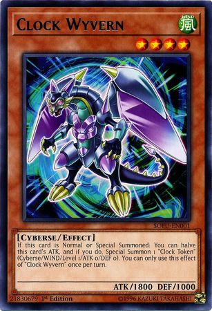 Clock Wyvern SOFU EN001 Rare 1st Edition Soul Fusion 1st Edition Singles Clock Wyvern SOFU EN001 Rare 1st Edition Soul Fusion 1st Edition Singles