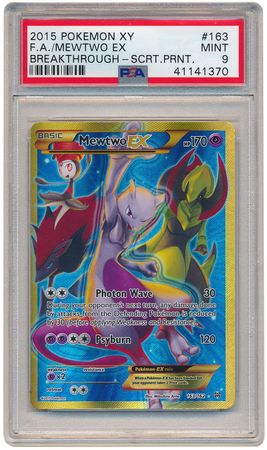 Mewtwo EX 163 162 PSA Mint 9 Secret Rare Breakthrough 1370 XY Breakthrough Singles Mewtwo EX 163 162 PSA Mint 9 Secret Rare Breakthrough 1370 XY Breakthrough Singles