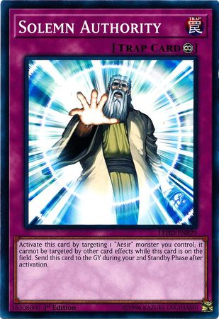 Solemn Authority LEHD ENB29 Common 1st Edition Legendary Hero Decks 1st Edition Singles Solemn Authority LEHD ENB29 Common 1st Edition Legendary Hero Decks 1st Edition Singles