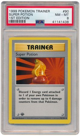 Super Potion 90 102 PSA NM MT 8 Uncommon 1st Edition Base Set 1438 Base Set 1st Edition Singles Super Potion 90 102 PSA NM MT 8 Uncommon 1st Edition Base Set 1438 Base Set 1st Edition Singles