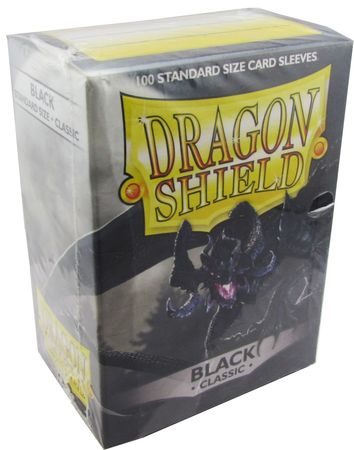 Dragon Shield Classic Black 100ct Standard Sized Sleeves AT 10002 Sleeves Dragon Shield Classic Black 100ct Standard Sized Sleeves AT 10002 Sleeves