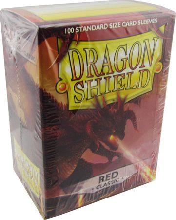 Dragon Shield Classic Red 100ct Standard Sized Sleeves AT 10007 Sleeves Dragon Shield Classic Red 100ct Standard Sized Sleeves AT 10007 Sleeves