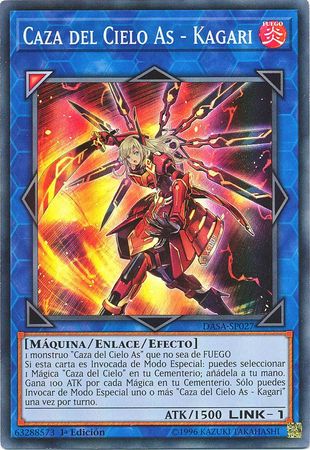 Caza del Cielo As Kagari DASA SP027 Super Rare 1st Edition Spanish Yugioh Cards Caza del Cielo As Kagari DASA SP027 Super Rare 1st Edition Spanish Yugioh Cards