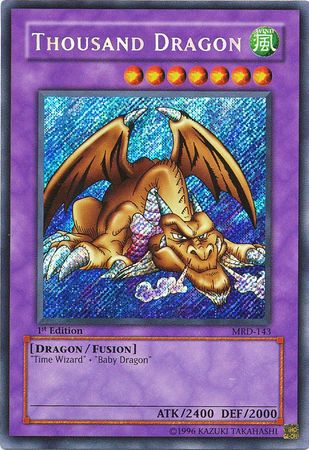 Thousand Dragon MRD 143 Secret Rare 1st Edition Asian English Version Metal Raiders MRD Singles Thousand Dragon MRD 143 Secret Rare 1st Edition Asian English Version Metal Raiders MRD Singles