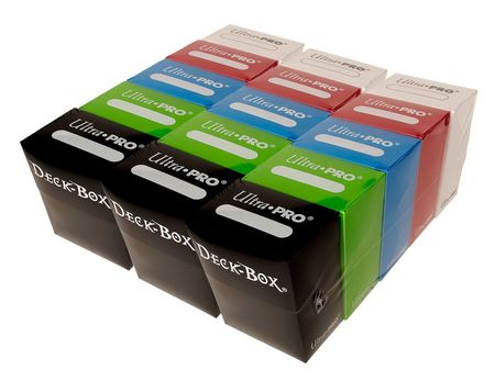 Ultra Pro Set of 15 Deck Boxes Red Blue Green Black and White Game Supplies Lots Bundles Ultra Pro Set of 15 Deck Boxes Red Blue Green Black and White Game Supplies Lots Bundles