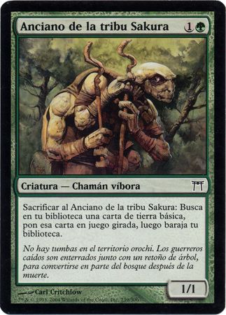 Anciano de la tribu Sakura Sakura Tribe Elder Champions of Kamigawa Spanish Singles Anciano de la tribu Sakura Sakura Tribe Elder Champions of Kamigawa Spanish Singles