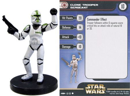 09 Clone Trooper Grenadier WotC SW Star Wars Miniatures Clone Strike