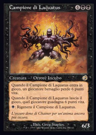 Campione di Laquatus Laquatus s Champion Torment Italian Singles Campione di Laquatus Laquatus s Champion Torment Italian Singles