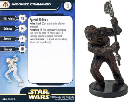 Wookie Commando 59 Clone Strike Star Wars Miniatures Uncommon Wookie Commando 59 Clone Strike Star Wars Miniatures Uncommon