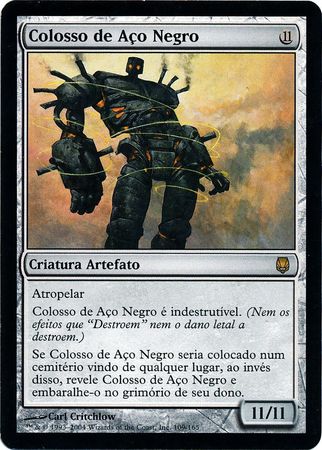 Colosso de Aco Negro Darksteel Colossus Darksteel Portuguese Singles Colosso de Aco Negro Darksteel Colossus Darksteel Portuguese Singles