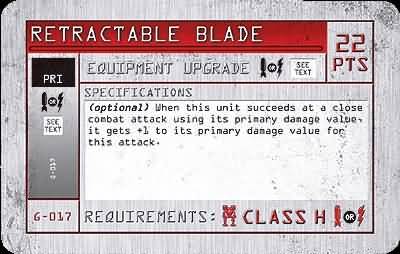 Retractable Blade G 017 Mechwarrior Age of Destruction Mechwarrior Age of Destruction Retractable Blade G 017 Mechwarrior Age of Destruction Mechwarrior Age of Destruction