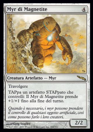 Myr di Magnetite Lodestone Myr Mirrodin Italian Singles Myr di Magnetite Lodestone Myr Mirrodin Italian Singles