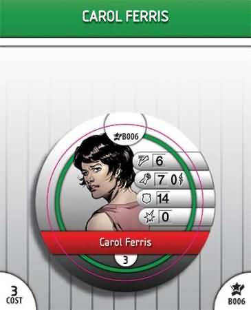 Carol Ferris B006 Bystander Token Legacy DC Heroclix Carol Ferris B006 Bystander Token Legacy DC Heroclix