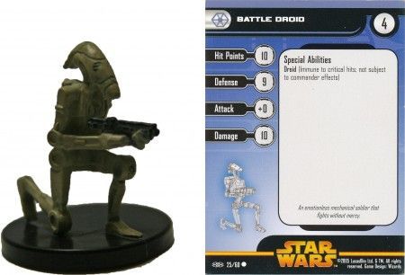 Battle Droid 25 Revenge of the Sith Star Wars Miniatures Common Battle Droid 25 Revenge of the Sith Star Wars Miniatures Common