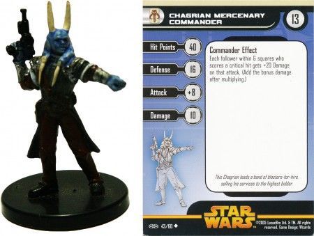 Chagrian Mercenary Commander 43 Revenge of the Sith Star Wars Miniatures Uncommon Revenge of the Sith Singles Chagrian Mercenary Commander 43 Revenge of the Sith Star Wars Miniatures Uncommon Revenge of the Sith Singles