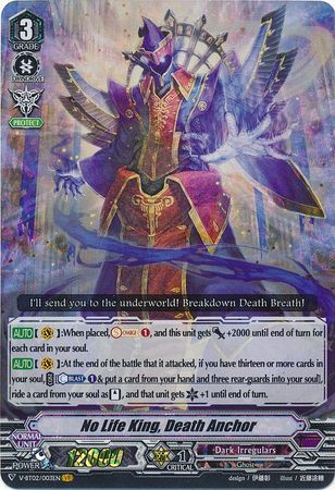 No Life King Death Anchor V BT02 003 Vanguard Rare VR No Life King Death Anchor V BT02 003 Vanguard Rare VR
