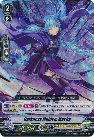 Darkness Maiden Macha V BT02 005 Triple Rare RRR Darkness Maiden Macha V BT02 005 Triple Rare RRR