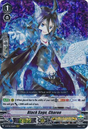 Black Sage Charon V BT02 006 Triple Rare RRR Black Sage Charon V BT02 006 Triple Rare RRR
