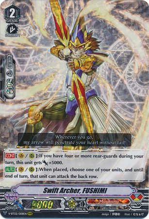 Swift Archer FUSHIMI V BT02 008 Triple Rare RRR V Booster Set 2 Strongest Team AL4 Singles Swift Archer FUSHIMI V BT02 008 Triple Rare RRR V Booster Set 2 Strongest Team AL4 Singles