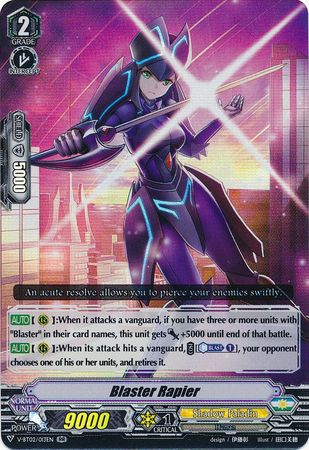 Blaster Rapier V BT02 013 Double Rare RR V Booster Set 2 Strongest Team AL4 Singles Blaster Rapier V BT02 013 Double Rare RR V Booster Set 2 Strongest Team AL4 Singles