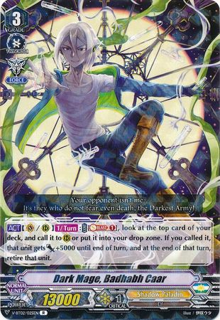 Dark Mage Badhabh Caar V BT02 025 Rare R V Booster Set 2 Strongest Team AL4 Singles Dark Mage Badhabh Caar V BT02 025 Rare R V Booster Set 2 Strongest Team AL4 Singles