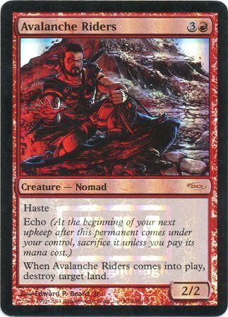 Avalanche Riders FNM Foil Promo Magic The Gathering Promo Cards Avalanche Riders FNM Foil Promo Magic The Gathering Promo Cards