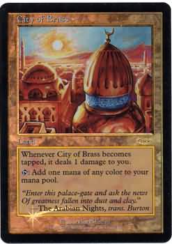 City of Brass JSS Foil Magic The Gathering Promo Cards City of Brass JSS Foil Magic The Gathering Promo Cards