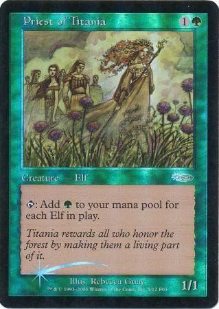 Priest of Titania FNM Foil Promo Magic The Gathering Promo Cards Priest of Titania FNM Foil Promo Magic The Gathering Promo Cards