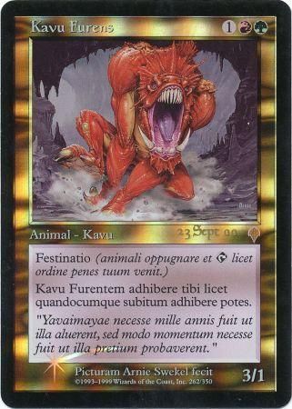 Kavu Furens Raging Kavu Pre Release Foil Latin Other Languages Promos Kavu Furens Raging Kavu Pre Release Foil Latin Other Languages Promos