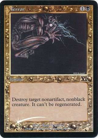 Terror FNM Foil Promo Magic The Gathering Promo Cards Terror FNM Foil Promo Magic The Gathering Promo Cards