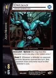 Owlman Crime Syndicate DGL 085 Common Vs System DC Green Lantern Owlman Crime Syndicate DGL 085 Common Vs System DC Green Lantern