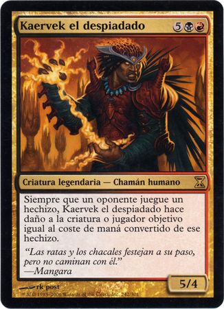 Kaervek el despiadado Kaervek the Merciless Time Spiral Spanish Singles Kaervek el despiadado Kaervek the Merciless Time Spiral Spanish Singles