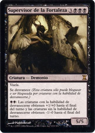 Supervisor de la Fortaleza Stronghold Overseer Time Spiral Spanish Singles Supervisor de la Fortaleza Stronghold Overseer Time Spiral Spanish Singles