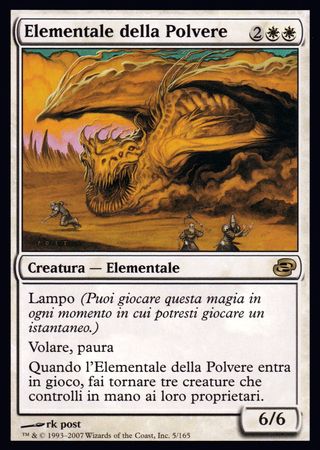 Elementale della Polvere Dust Elemental Planar Chaos Italian Singles Elementale della Polvere Dust Elemental Planar Chaos Italian Singles