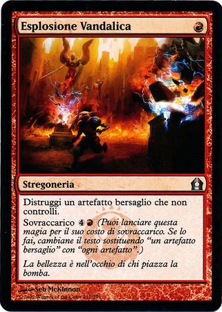 Esplosione Vandalica Vandalblast Return to Ravnica Italian Singles Esplosione Vandalica Vandalblast Return to Ravnica Italian Singles