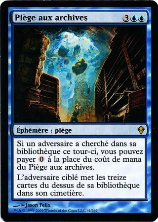 Piege aux archives Archive Trap Zendikar French Singles Piege aux archives Archive Trap Zendikar French Singles