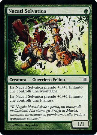 Nacatl Selvatica Wild Nacatl Shards of Alara Italian Singles Nacatl Selvatica Wild Nacatl Shards of Alara Italian Singles