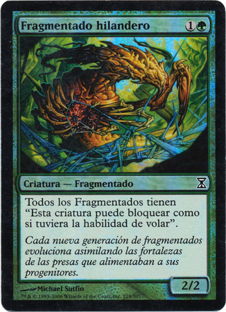 Fragmentado hilandero Spinneret Sliver Foil Time Spiral Spanish Singles Fragmentado hilandero Spinneret Sliver Foil Time Spiral Spanish Singles