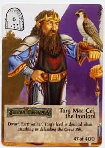 Torg Mac Cei the Ironlord Spellfire 3rd Edition Singles Torg Mac Cei the Ironlord Spellfire 3rd Edition Singles